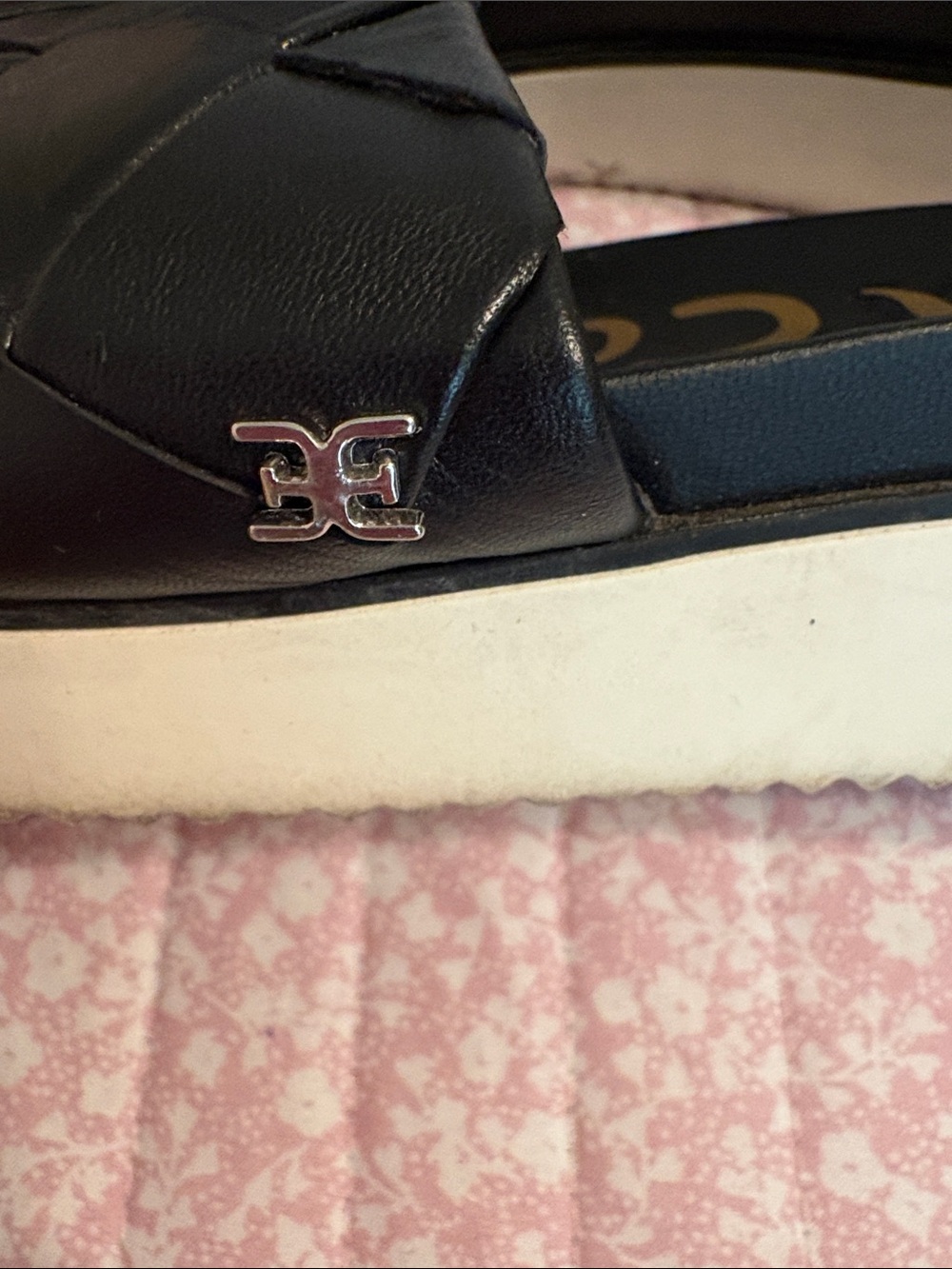 Sam Edelman Black Woven Leather Slide Mules - Picture 8 of 8